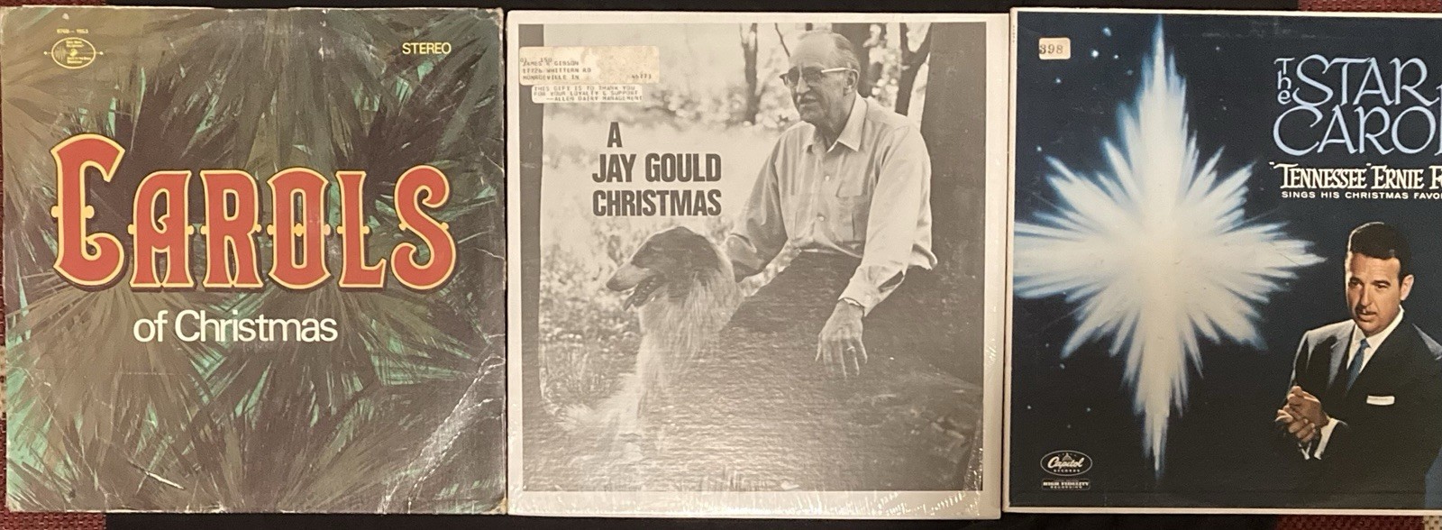 Lot of 3 Vintage Christmas Records Ernie Star, Jay Gould, Etc