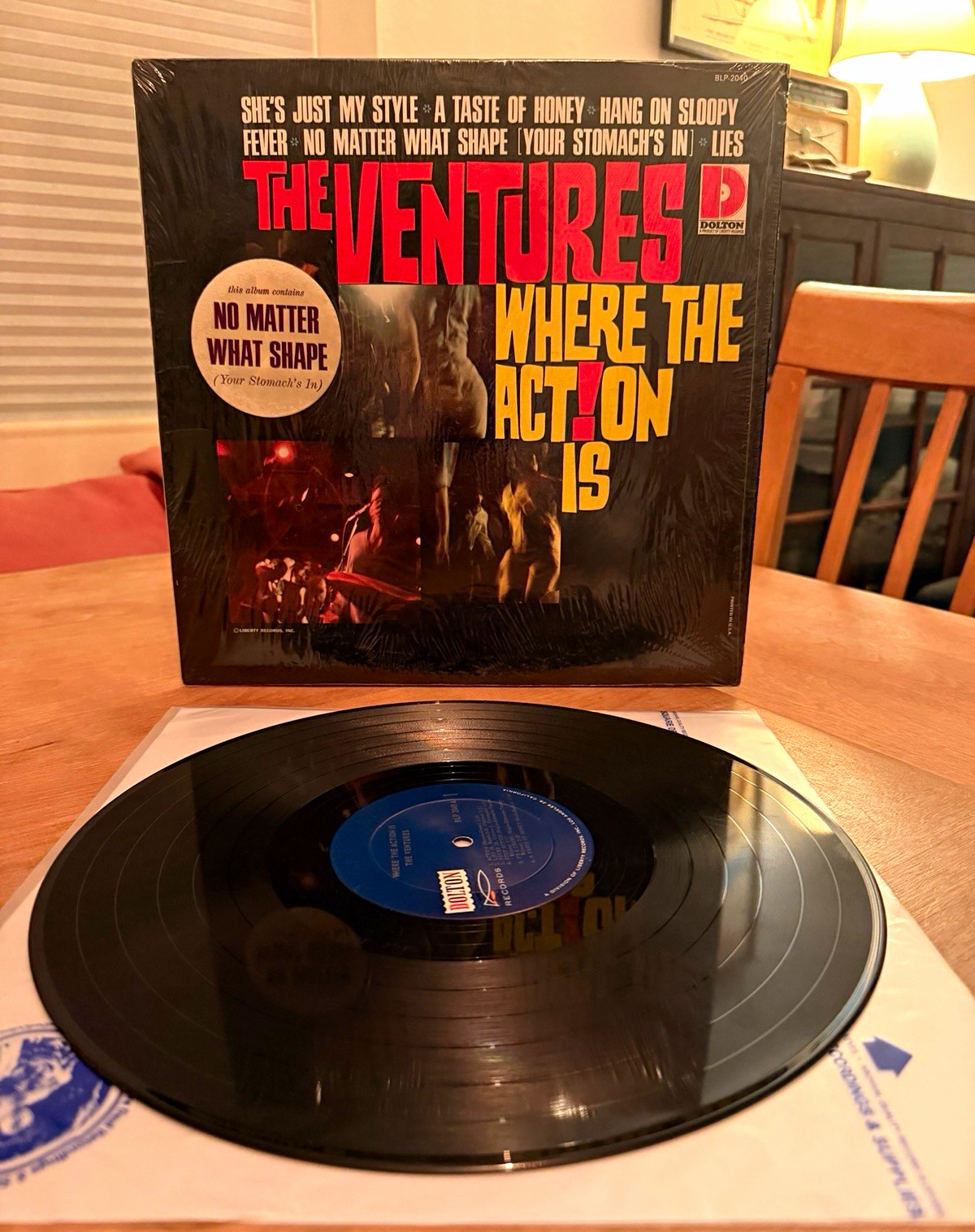 The Ventures Where The Action Is LP Dolton BLP-2040 Mono Shrink Hype VG+