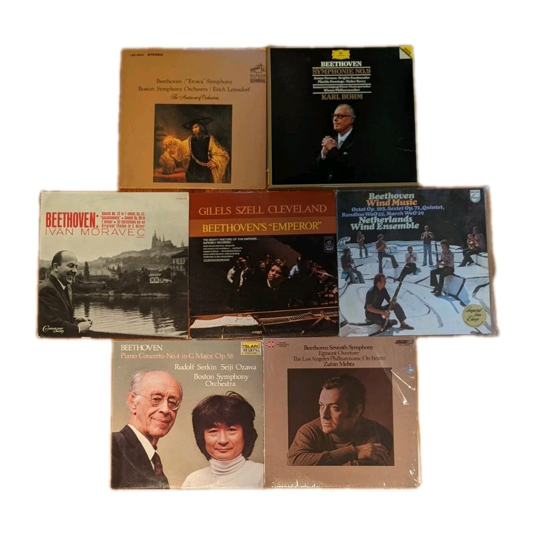 Lot of 7 Vintage Vinyl Classical - All Beethoven See Pics and Dis. Karl Bohm