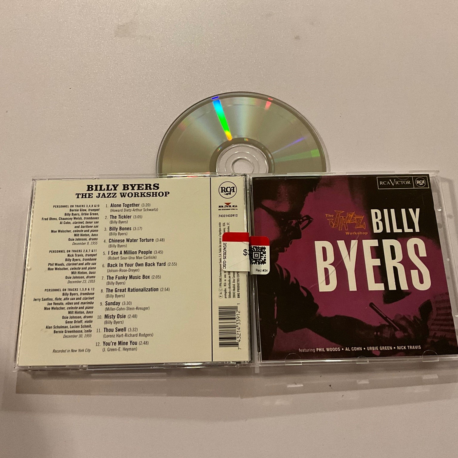 Billy Byers - The Jazz Workshop 1996 RCA Victor Jazz + PHIL WOODS mfg SPAIN