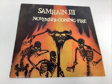 SAMHAIN November Coming Fire LP (1986) 1st Press Plan 9 PL-9-07 EDP w/ INSERT picture