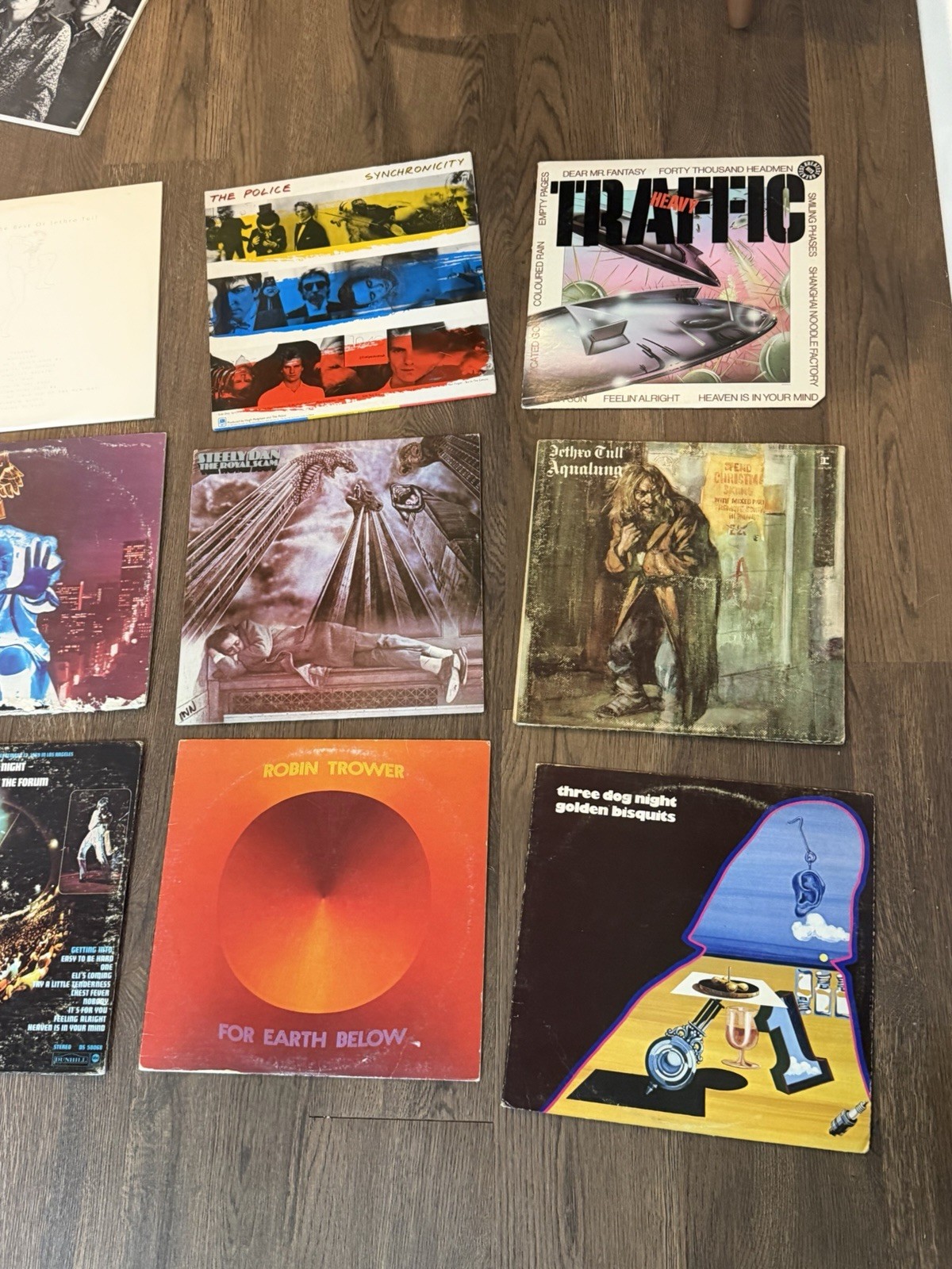 Classic Rock Vinyl Lot 13 LPs Jethro Tull Police Steely Dan Traffic Trower