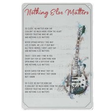 Vintage Art Nothing Else Matters Lyrics Tin Metal Signs Home Décor 8x12 picture