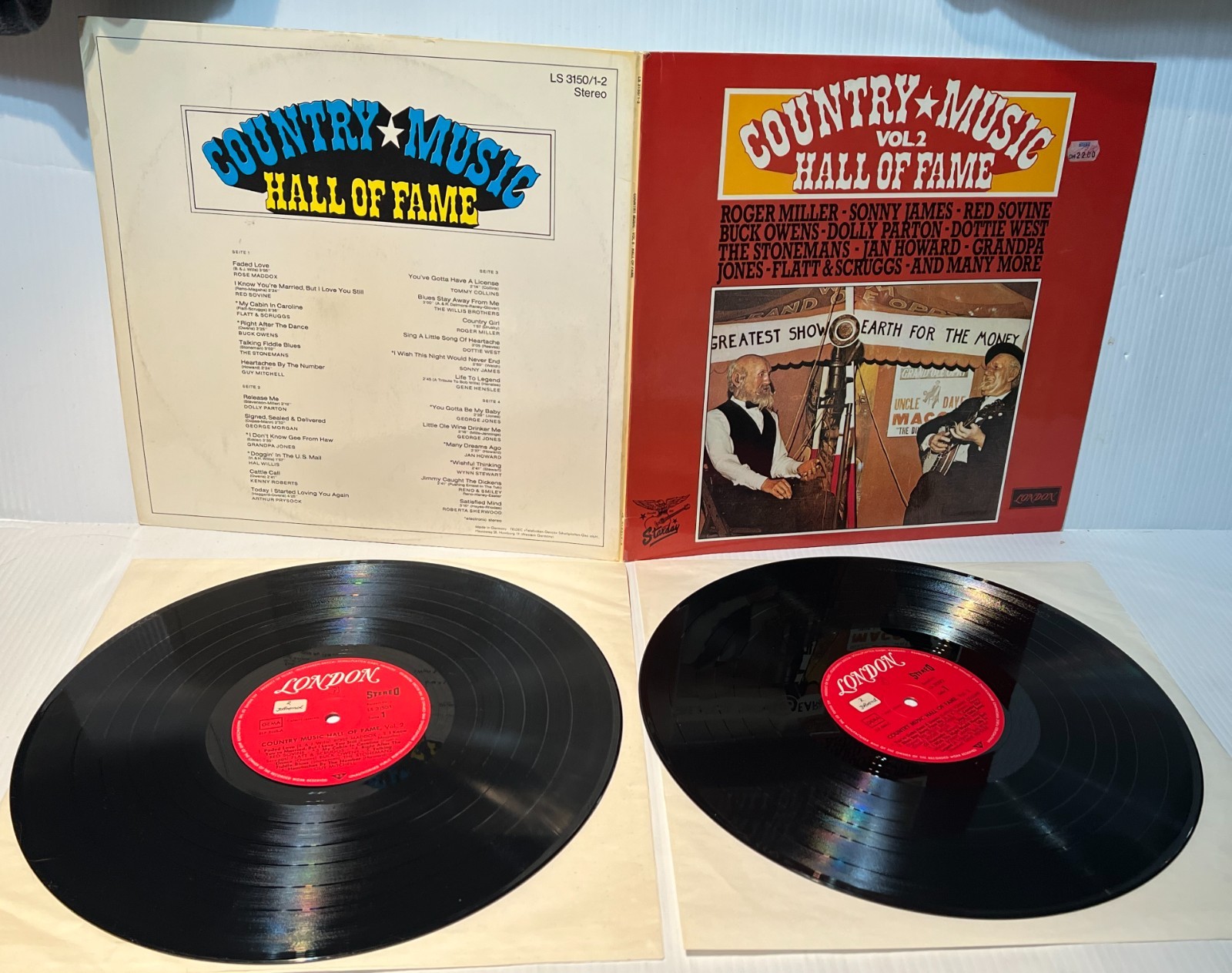 COUNTRY MUSIC HALL OF FAME VOL 2 Vinyl LPs Double GATEFOLD London SLP 0468 - NM