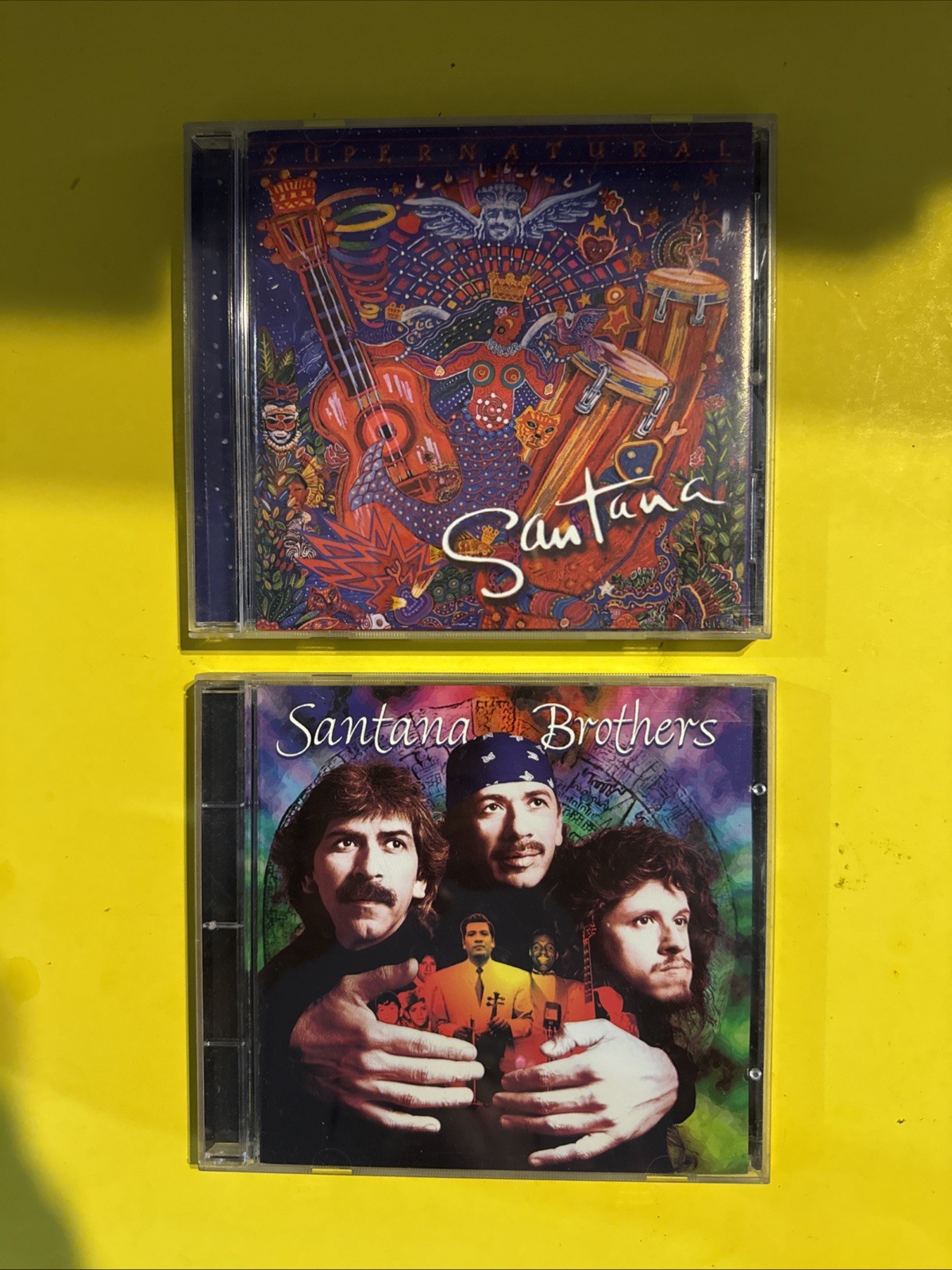SANTANA SUPERNATURAL  + THE SANTANA BROTHERS (2 CD LOT) LIKE NEW - 