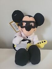 The Disney Store 50's Mickey Mouse 8” Bean Stuffed Guitar Walt Disney World picture