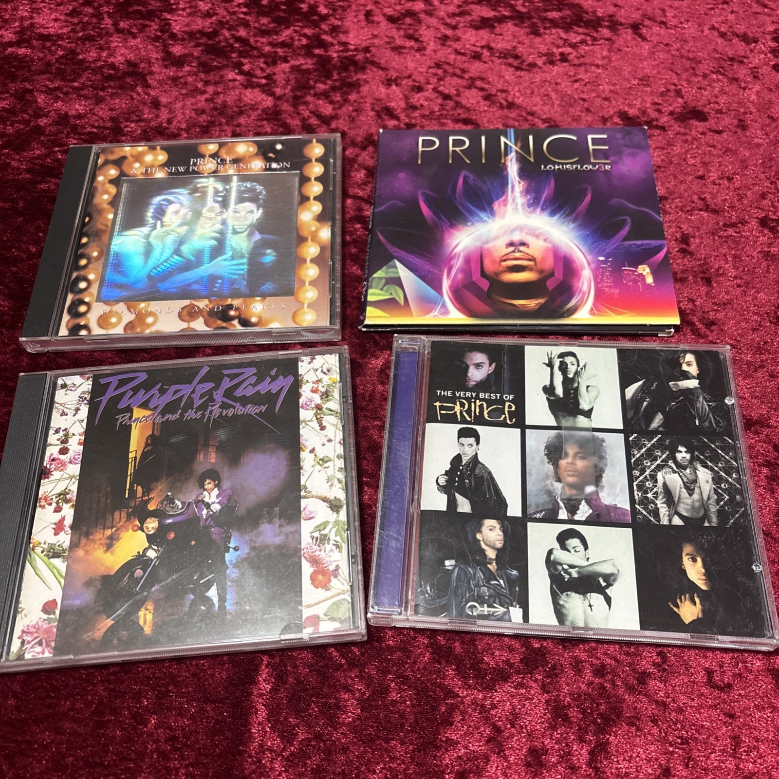 Prince 6 CD Lot Very Best Diamonds Pearls Lotus Flower Purple Rain CDS =)