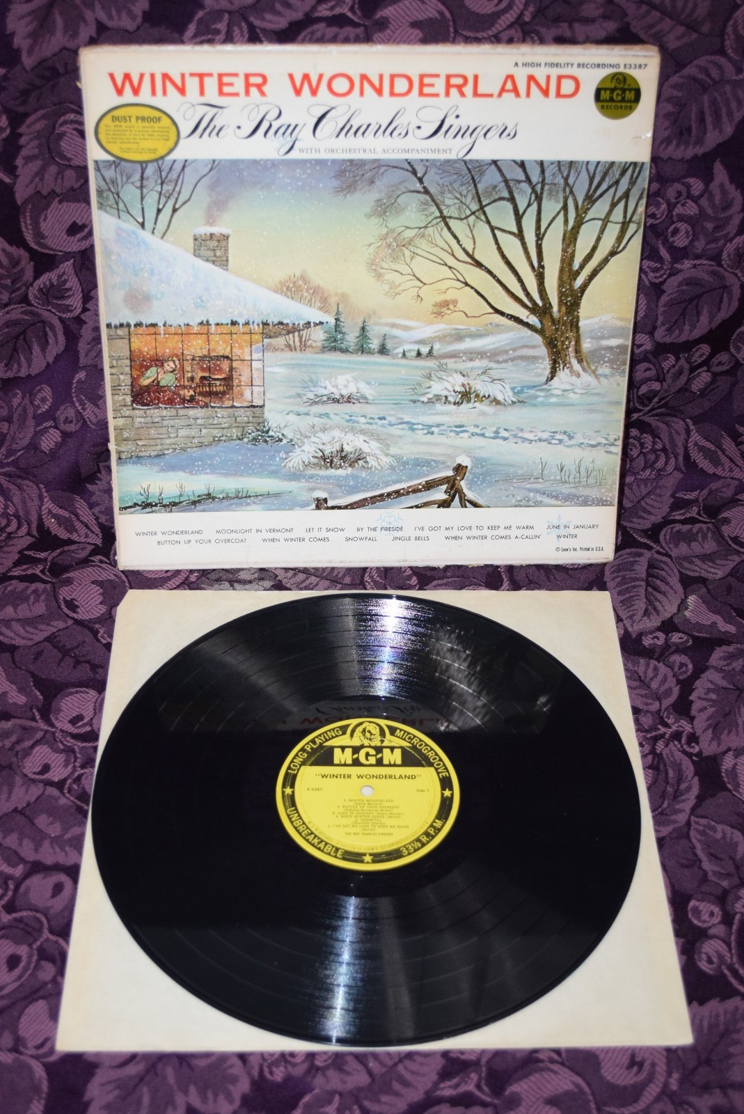 THE RAY CHARLES SINGERS - Winter Wonderland LP 1956 MGM E3387 Mono VG++ Vinyl