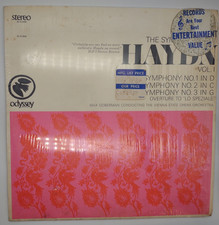 Haydn Symphonies Vol. 1 Nos. 1–3 (Max Goberman, VSOO) Odyssey 32 16 0006 VG+ picture