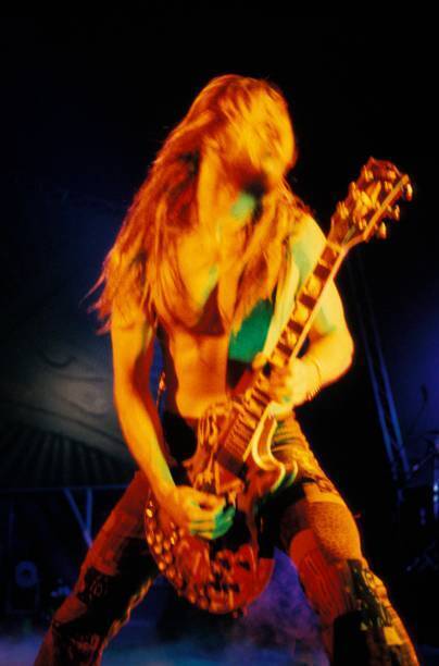 Zakk Wylde, Performing Live Onstage, Playing Gibson Les Paul Guita - Old Photo