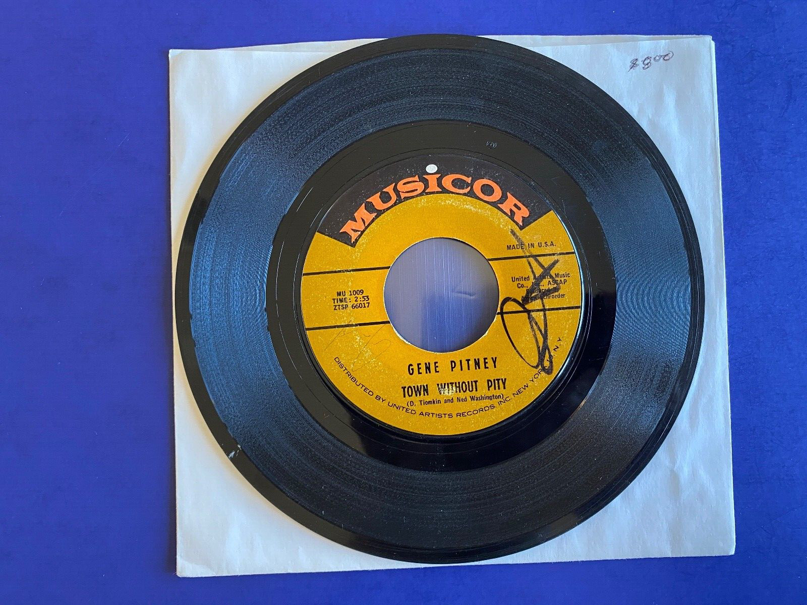 Gene Pitney Town without Pity Air Mail Special Delivery MUSICOR MU 1009 VG 1961