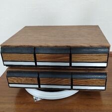 Lot/2 VINTAGE Cassette Tape STORAGE BOXES STACKABLE 3 DRAWERS Holds 36 SEE VIDEO picture