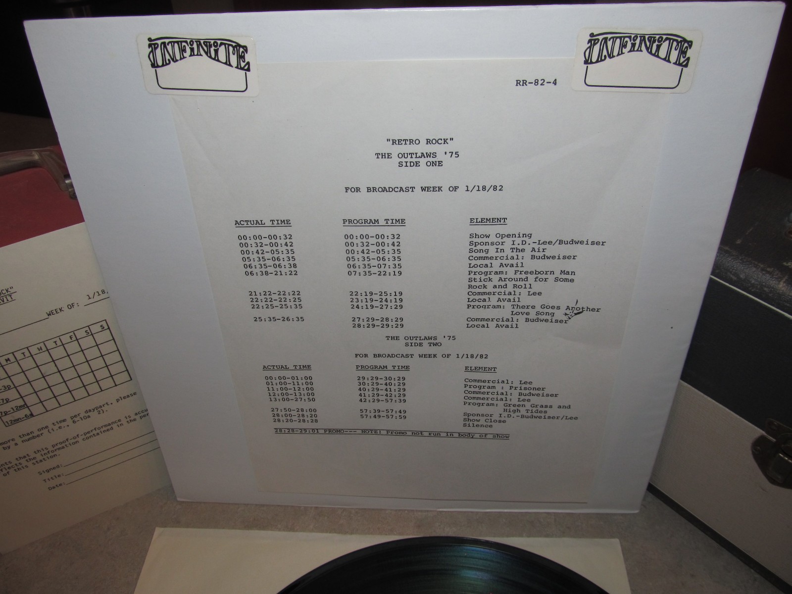 THE OUTLAWS Vinyl LP OUTLAWS '75 - Retro-Rock Concert 1-18-82 - Rare
