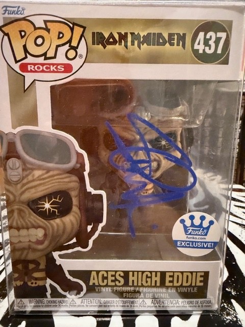 Funko Pop Aces High Eddie 437 Exclusive Iron Maiden Metal Rocks SIGNED See PROOF
