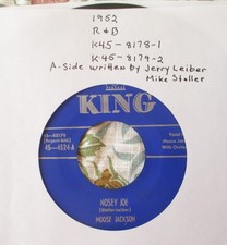 1952 R&B Moose Jackson Nosey Joe/Sad King 4524A 45rpm VG+ picture