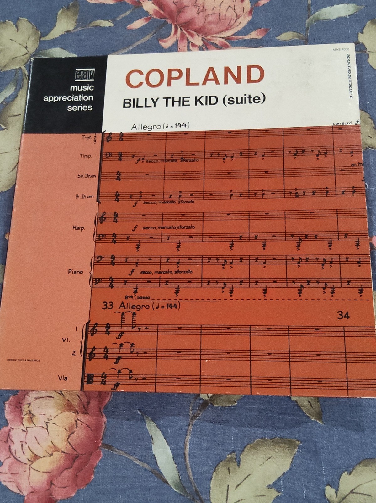 Aaron Copland Billy the Kid (Suite) Vinyl LP EAV Lexington MAS 4060 1967