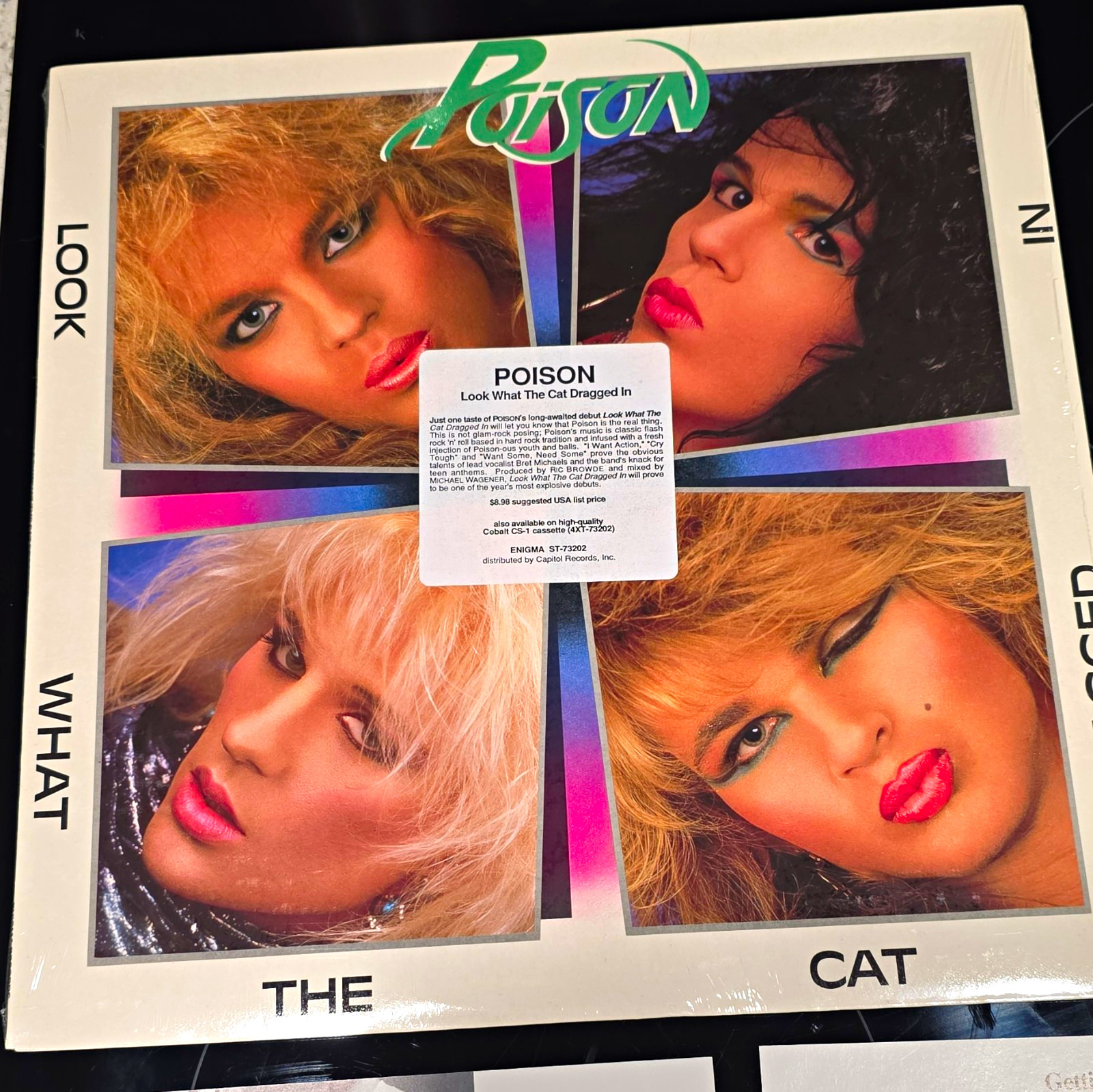 poison Look What the Cat Dragged In Enigma ST-73202 1986 12