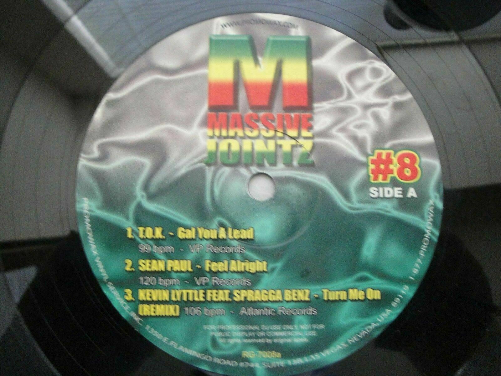 Massive Jointz #8 Promowax Vinyl Service Various Artists T.O.K., Sean Paul VINYL