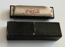 Coca-Cola Logo M. Hohner C Harmonica with Dark Case Made In Germany  picture
