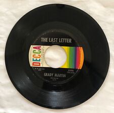 Grady Martin - The Last Letter / Double O Dobro - Decca 45 RPM 7” Record Vinyl picture