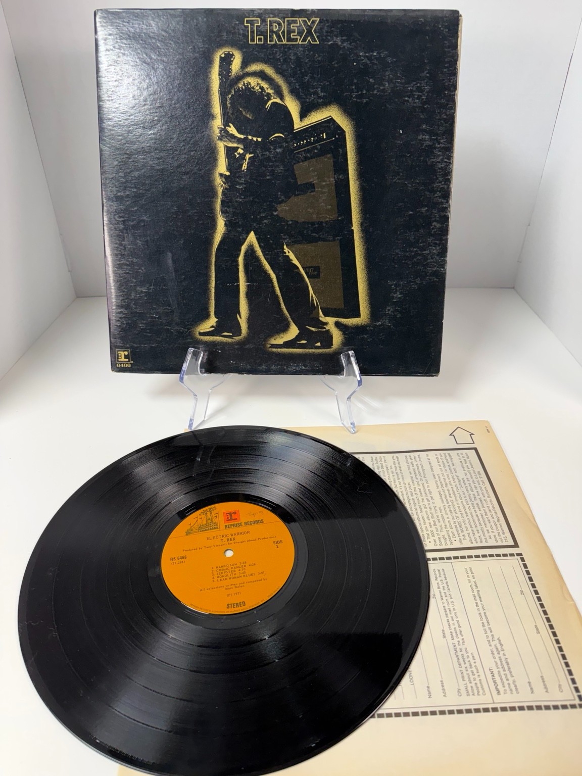 T. Rex Electric Warrior Vinyl LP Reprise RS 6466 Glam Rock Gatefold