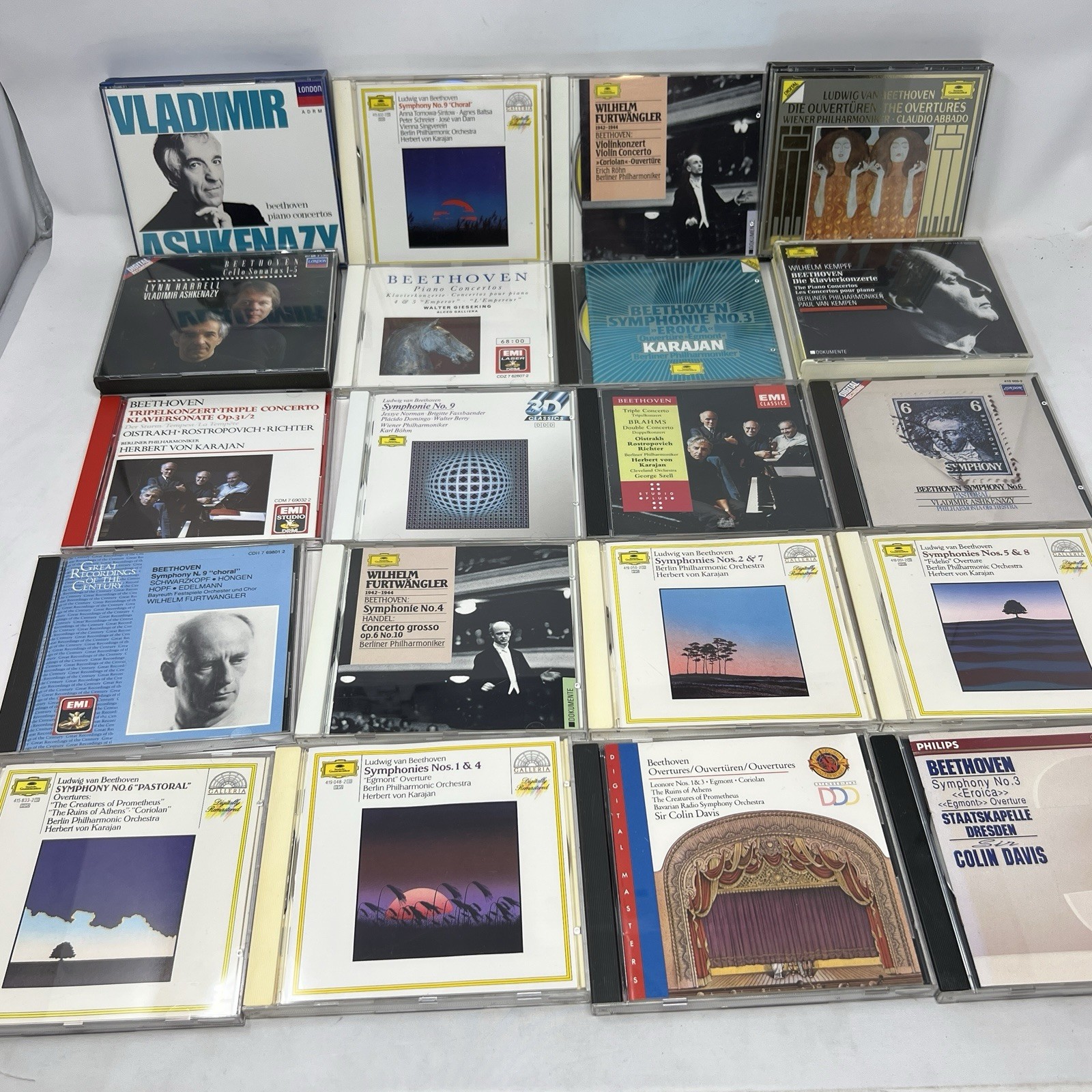 Lot of 20 Ludwig Van Beethoven Symphonies Music CD's Orchestras Classical