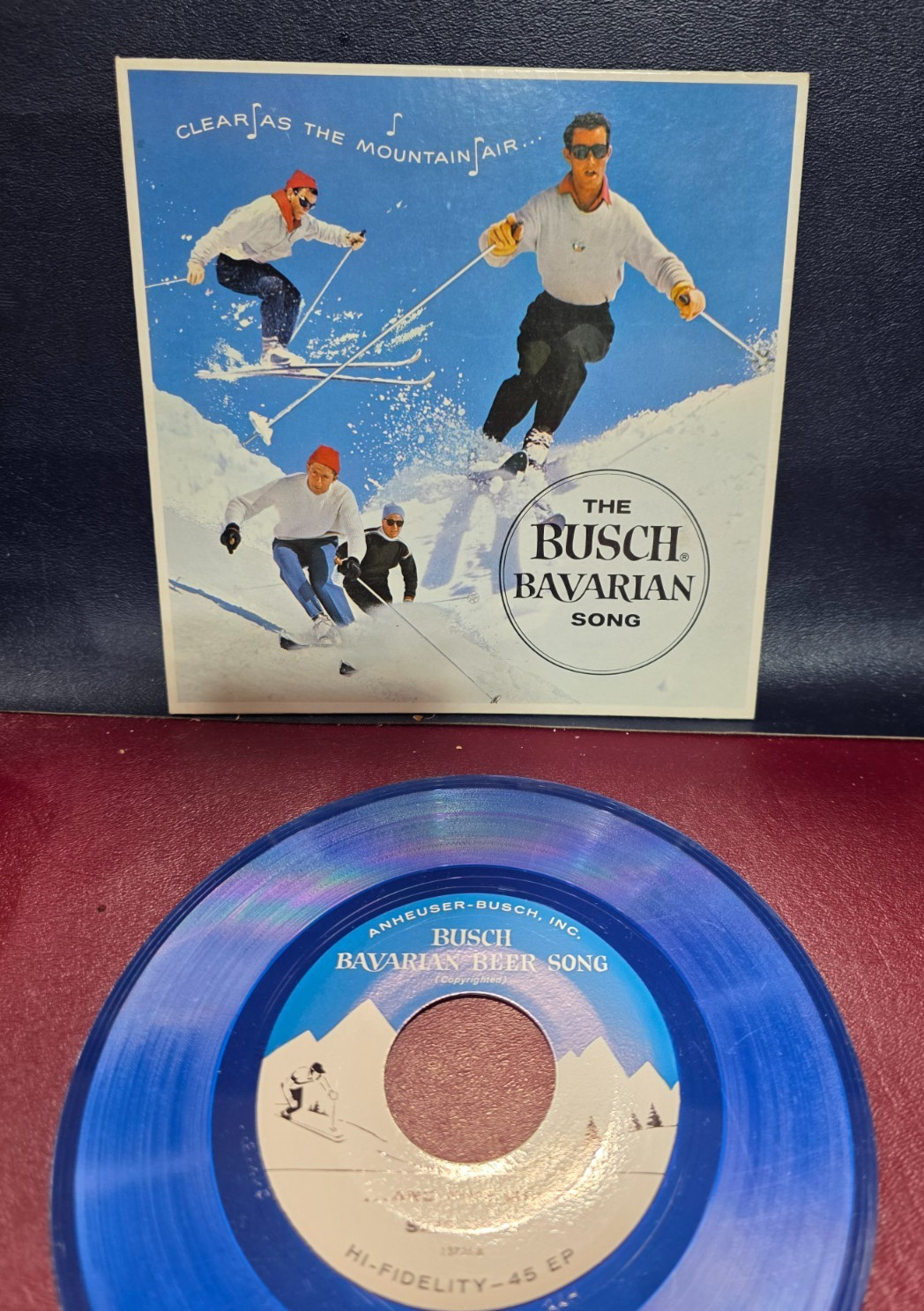 Busch Bavarian Beer Song ANHEUSER BUSCH 45 record Advertising