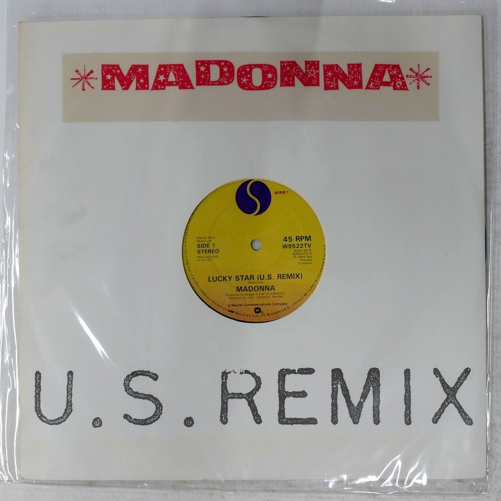 MADONNA LUCKY STAR (U.S. REMIX) SIRE W9522TV 1x12