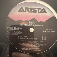 HOUSE - SNAP - RHYTHM IS A DANCER - ARISTA RECORDS ORIGINAL PRESSING -SEALED NEW picture