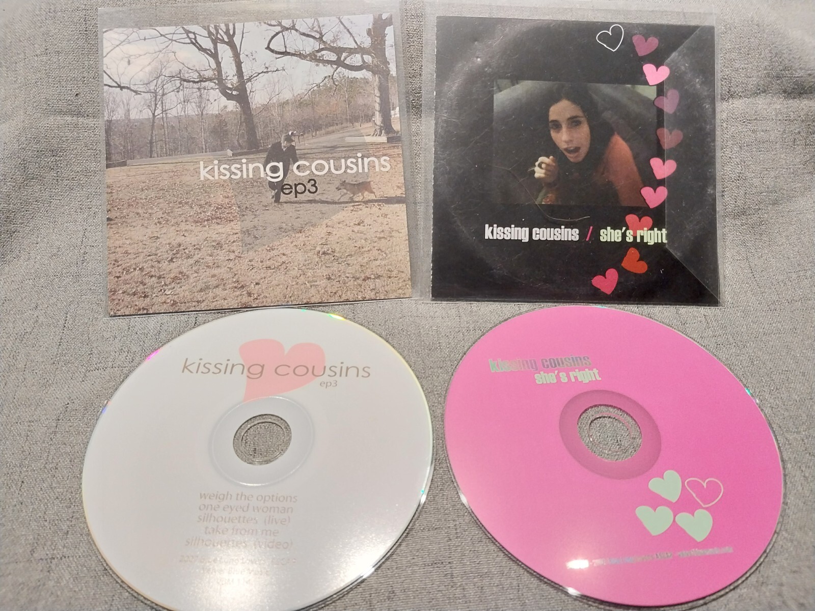 KISSING COUSINS - EP 3 and She\'s Right, 2 CD set, 2007 indie rock