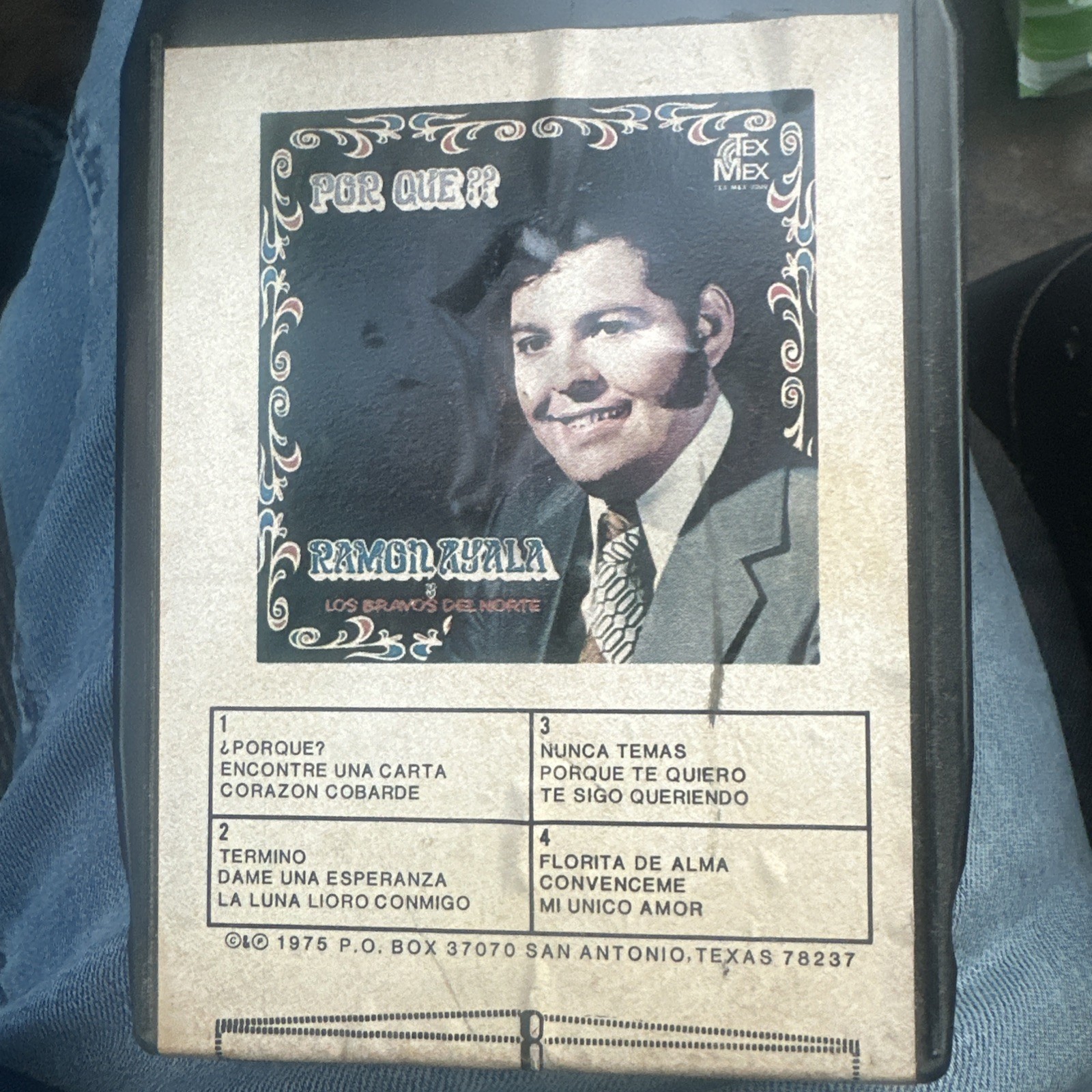Vintage 1975 Ramon Ayala Y Los Bravos Del Norte Por Que? 8 Track Tape Tex Mex