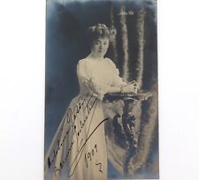 .RARE 1909 FAMOUS ITALIAN SOPRANO ADELINA PATTI HANDSIGNED REAL PHOTO POSTCARD picture
