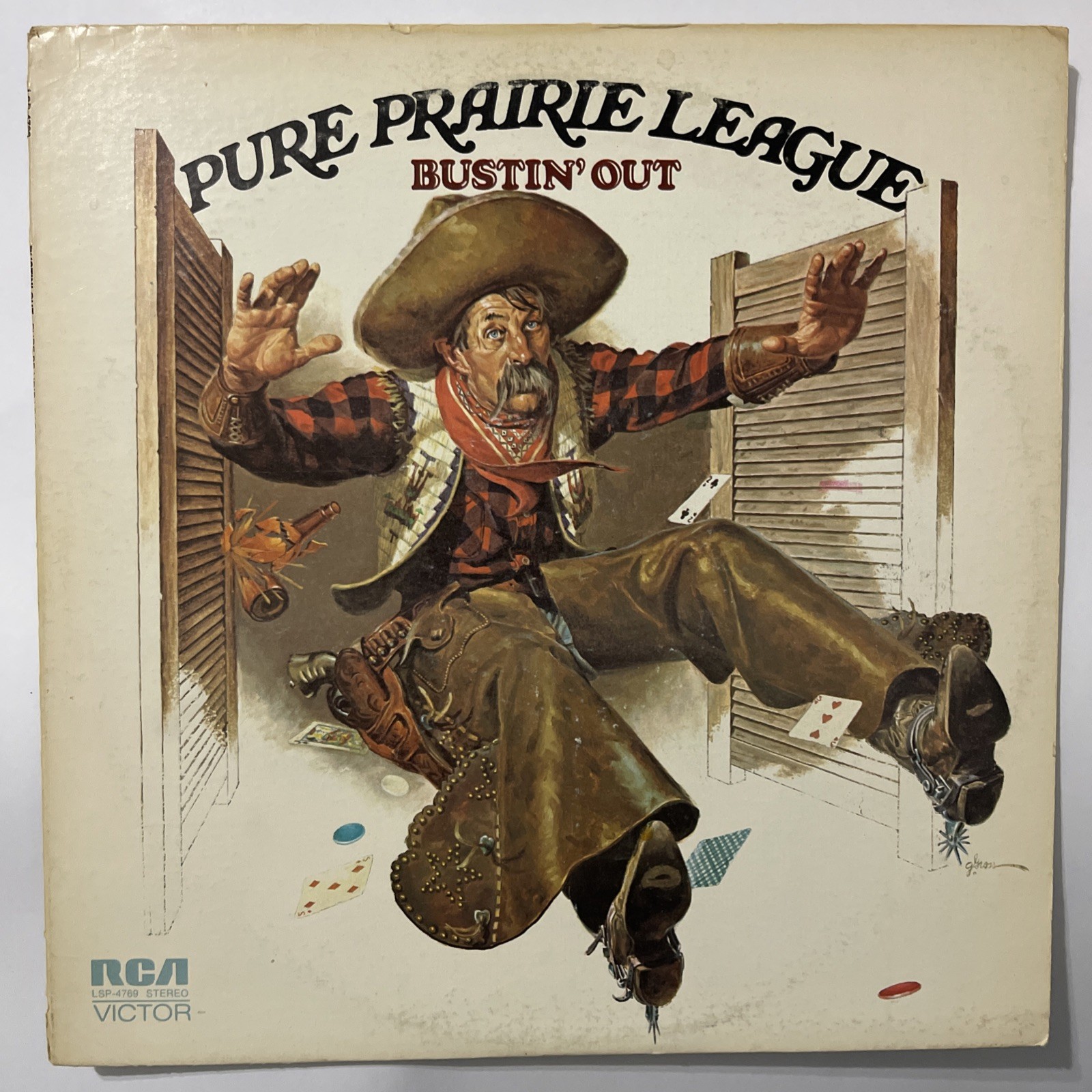 Pure Prairie League-Bustin' Out,Reissue,Vinyl,Black Dynaflex Labels,1976,RCA-EX