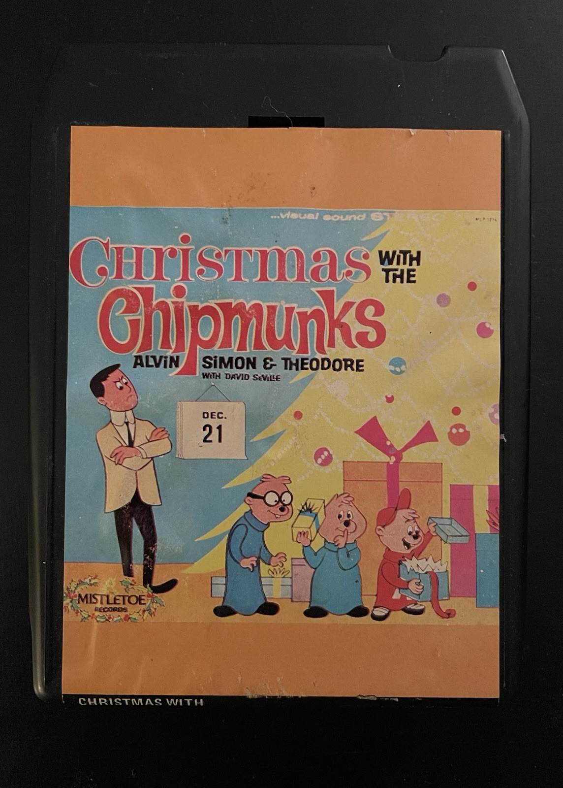 Vintage 1970’s Christmas With The Chipmunks 8-Track Cassette Tape 🐿️