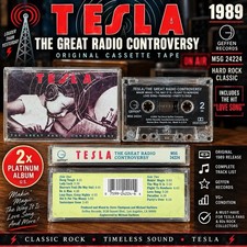 VTG Tesla The Great Radio Controversy Cassette Tape 1989 Geffen M5G 24224 VG+ picture