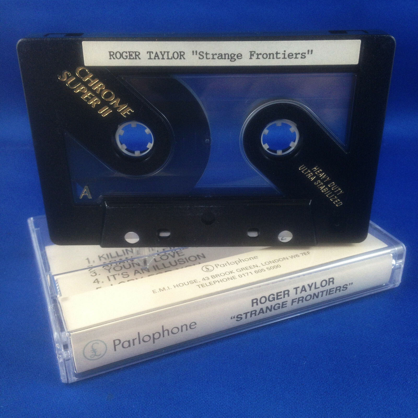 ROGER TAYLOR (QUEEN): Strange Frontier (ULTRA RARE IN HOUSE 1996 PROMO CASSETTE)