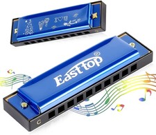 East Top Harmonica For Beginners, Blues Harmonica, Kids' Size, , C Key, 10 Hole_ picture