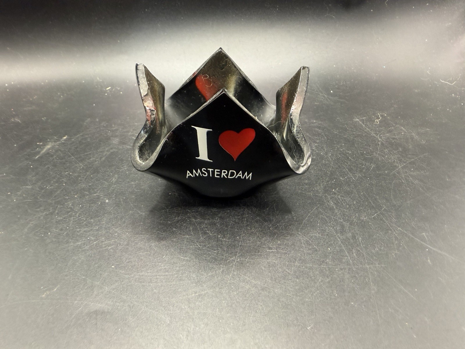I Heart Amsterdam Melted Vinyl Record Bowl Ashtray Trinket Dish Souvenir 