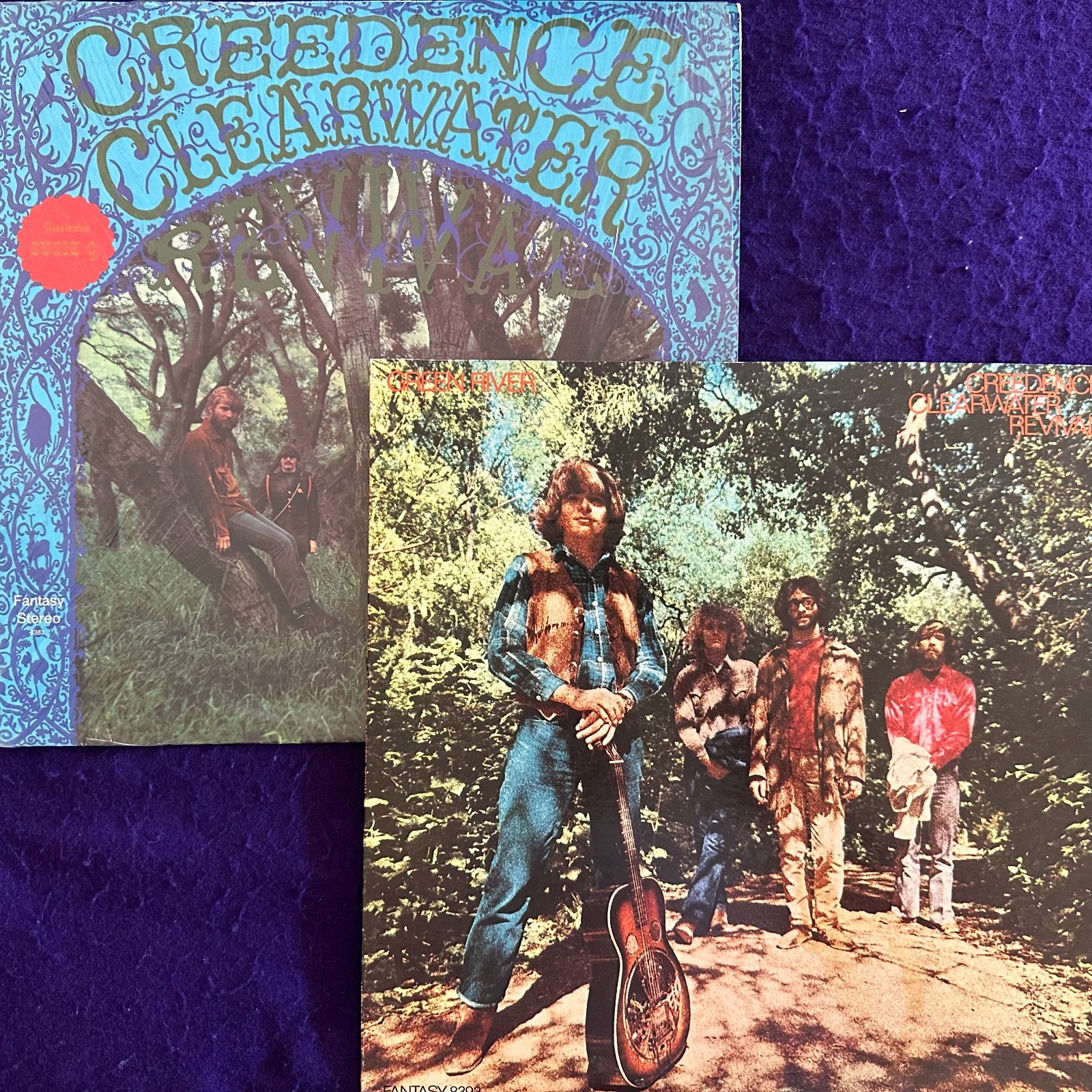 2x LOT Tested ~ CREEDENCE CLEARWATER REVIVAL Green River / Self Titled NM Cover