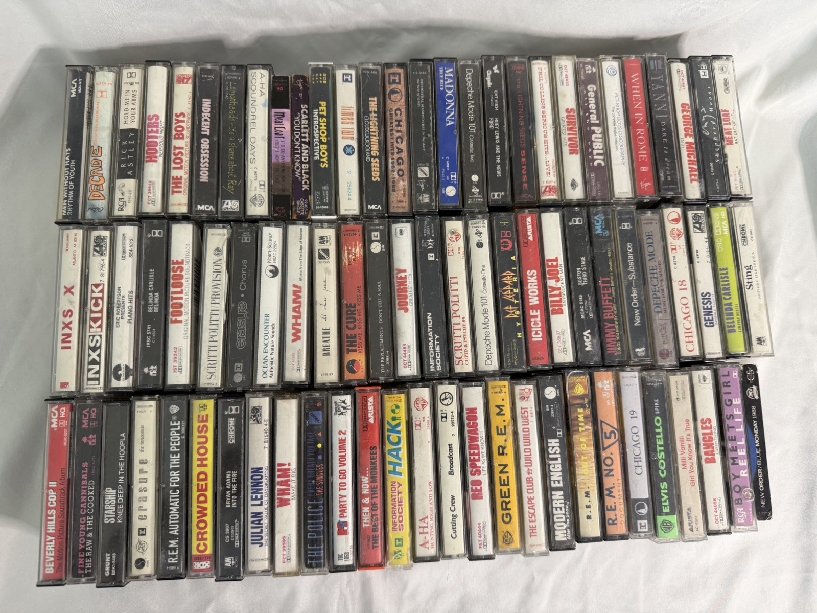 Huge Lot of 80’s Pop Cassette Tapes - 82 Cassettes - Madonna Duran Duran Wham