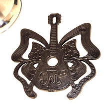 Lodge Cast Iron Dolly Parton Butterfly Guitar Trivet Collectible picture