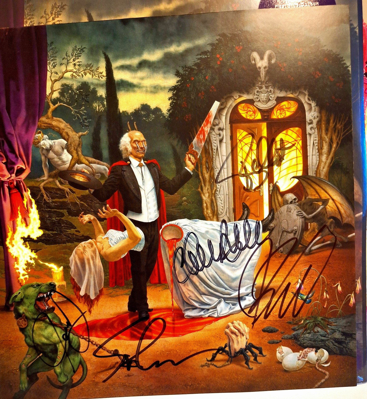 AUTOGRAPHED ANTHRAX Cursum Perficio RED Blood ripple 2-lp limited SIGNED Vinyl 