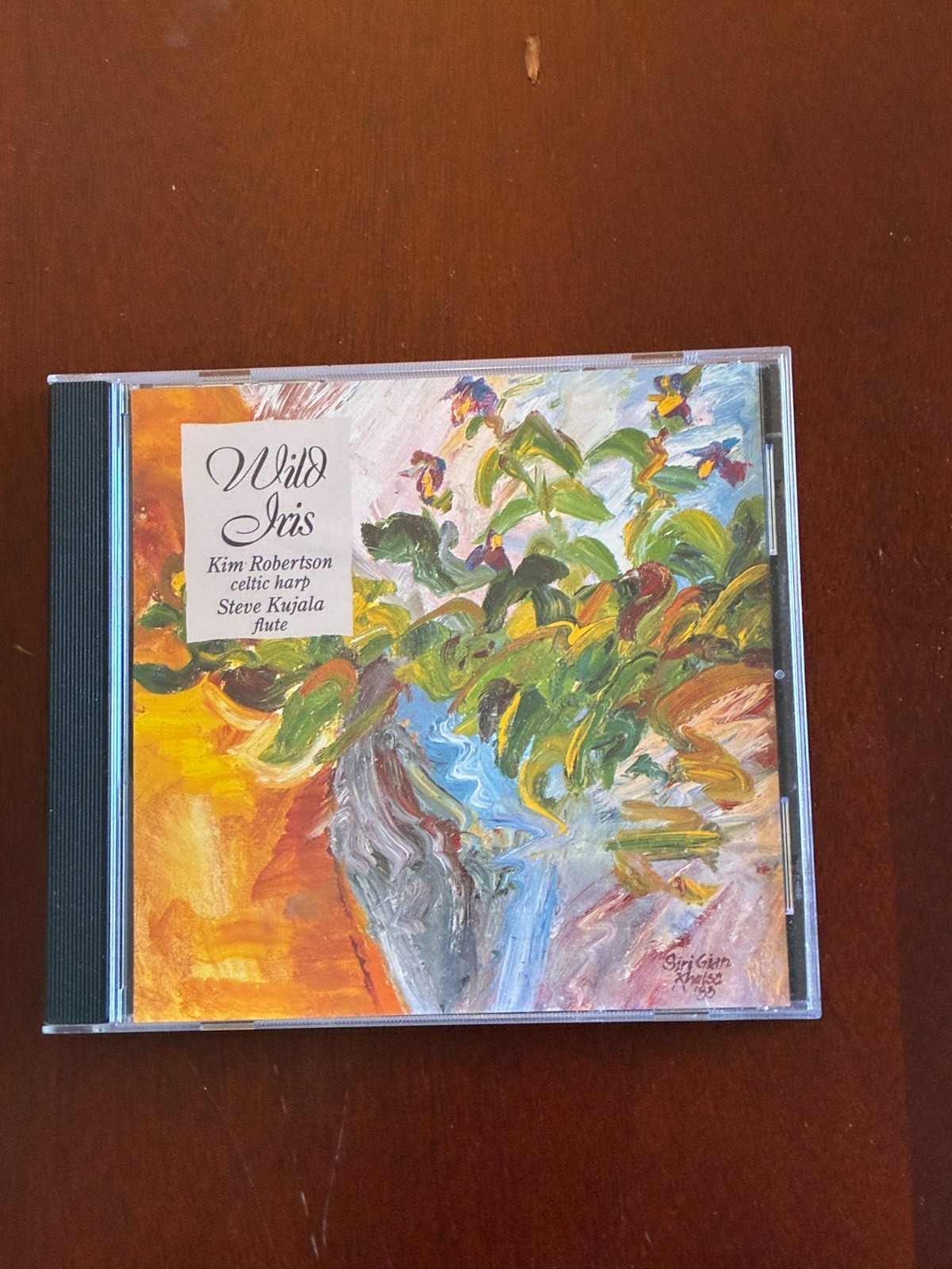 Kim Robertson & Steve Kujala- Wild Iris CD 1989 Celtic Harp Flute Invincible c15