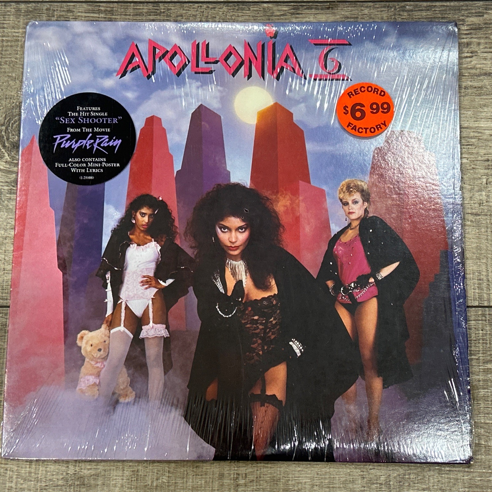 Apollonia 6 Vinyl LP 1984 Warner Bros – w/ Hype Sticker Prince Sex Shooter