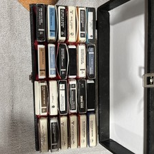 Vintage Country 8-Track Tape Lot of 24 with Storage Case - Buck Owens & More picture
