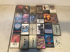 Vintage Cassette Tape Lot Rock Metal Pop Music Album Assortment Collection picture