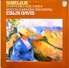 SIBELIUS- Symphonys No 3 and 6- COLIN DAVIS/BOSTON SYMPHONY - Philips 9500 142 picture