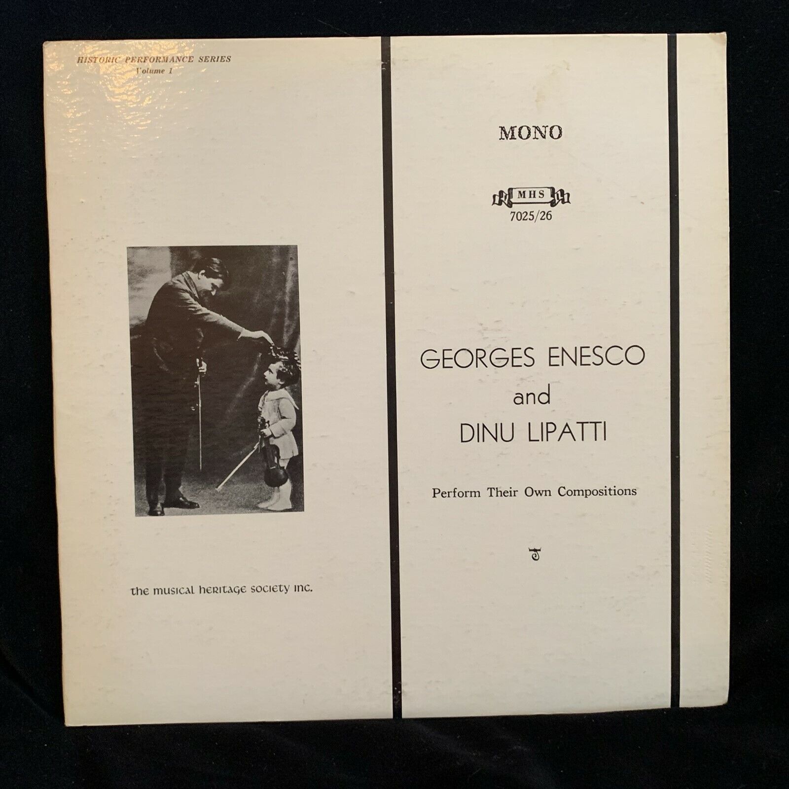 GEORGES ENESCO violin & DINU LIPATTI piano - Perform Their Own Works - MHS 2LP