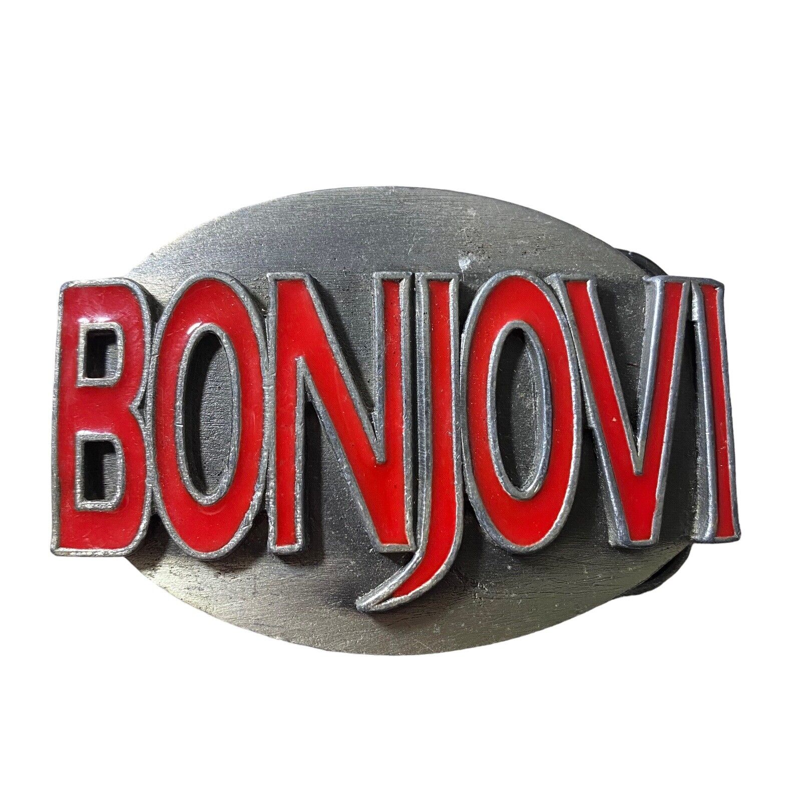 Vintage Bon Jovi Belt Buckle 1994 Painted Enamel The Brockum Collection Metal