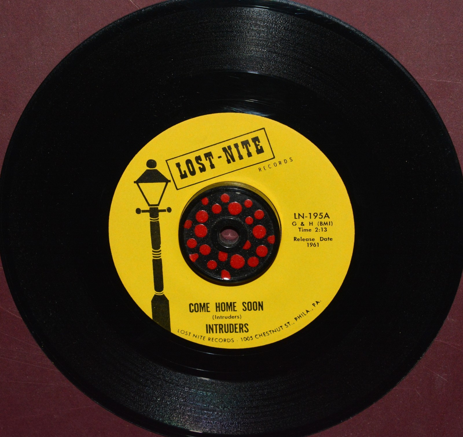 THE INTRUDERS- RARE SOUL 45- COME HOME SOON/ IM SOLD ON YOU- LOST NITE 195- NM